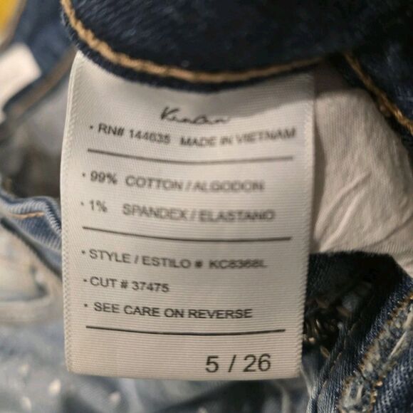 Kancan Raw Hem Estilo Destroyed Paint Splatter Skinny Jeans Size 26 Wome… - Picture 7 of 7